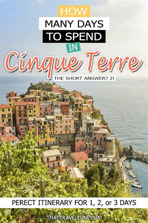 What is a minute (min)? Wondering how many days to spend in Cinque Terre, Italy ...