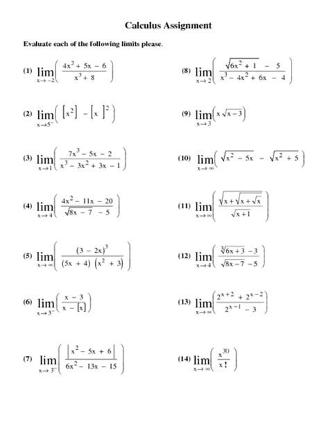 Free Printable Worksheets Calculus Finding Extreme Maximums And Minimums