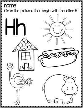 Letter H by Bobbi Bates  Teachers Pay Teachers  Alphabet preschool