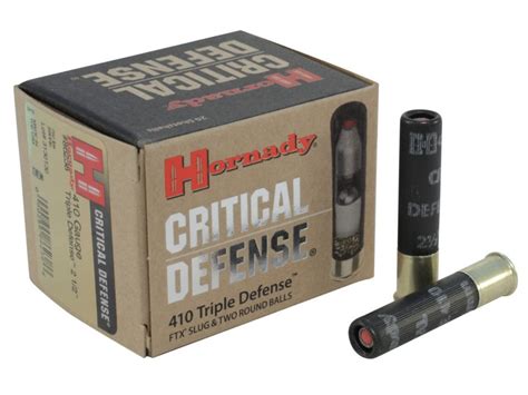 Hornady Ammunition Critical Defense 410 Cal 2 12 20 Pack Horn 86238
