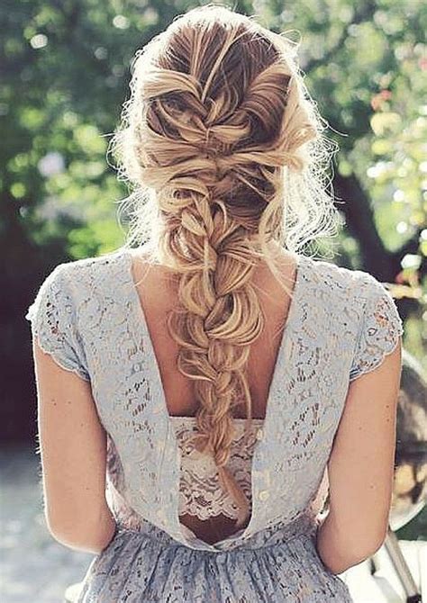thick voluminous messy blonde french braid created by inspobyelvirall we love how elegant and