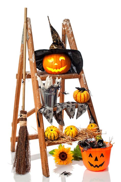 Halloween Pumpkin Step Ladder Photograph By Amanda Elwell Fine Art