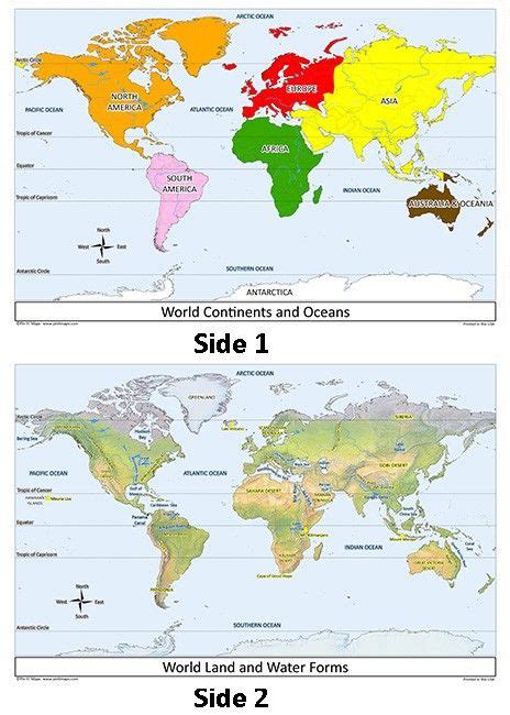 World Map With Countries In 2020 World Map Continents Continents And Images