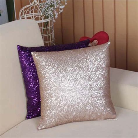 Decorative Pillowcase Luxurious Sequin Pillow Zipper Pillow Case Home