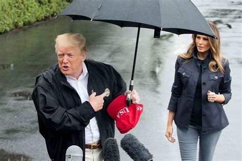Donald Trump Leaves Wife Melania In The Rain While He Uses Umbrella