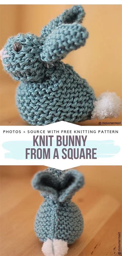 Stop on the purl series. Easy Animals from a Square Free Knitting Patterns ...