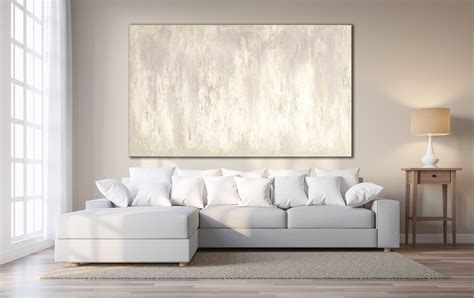 Minimalist Abstract Painting Xlarge Canvas Art Oversized Painting Sepia