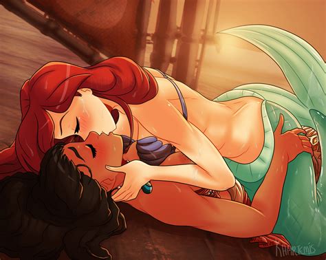 Rule 34 2d 2girls Ariel Blush Brown Hair Clothed Clothed Sex Dark