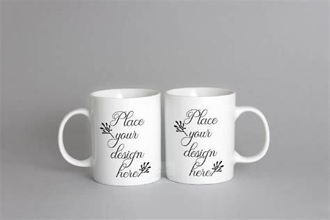 2 Mug Mockups Two Mugs Mock Up Two Cup Mockups Neutral Etsy Mockup
