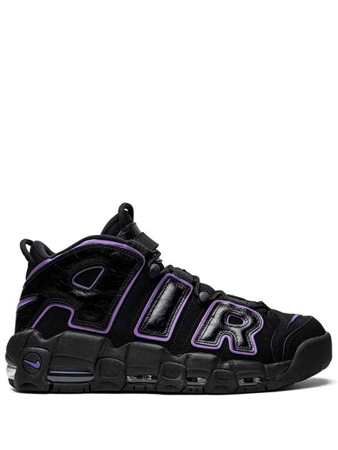 Nike Black And Purple Air More Uptempo 96 Trainers In Blackaction Grape