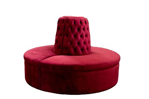Best choice products new at. Gorgeous Red Velvet Circle Banquette settee Sofa with ...