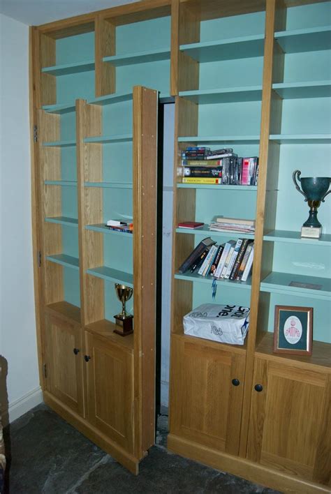 Set the cabinet in place, and mark the center of the hinge. Secret Bookcase Door and Tunnel | StashVault