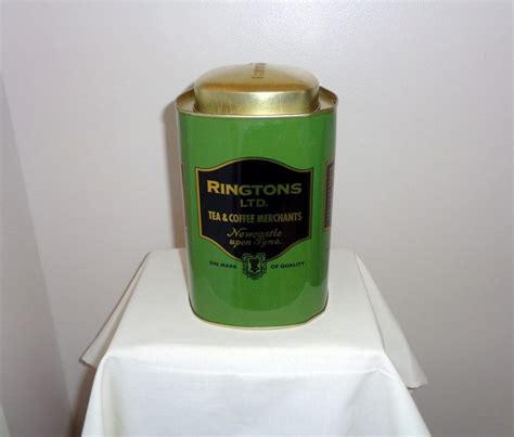 Ringtons Ltd Green Tin Tea Coffee Caddy Mullard Antiques And