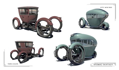 Artstation Atomic Fantasy Vehicle Sketches Part 1 Jonathan