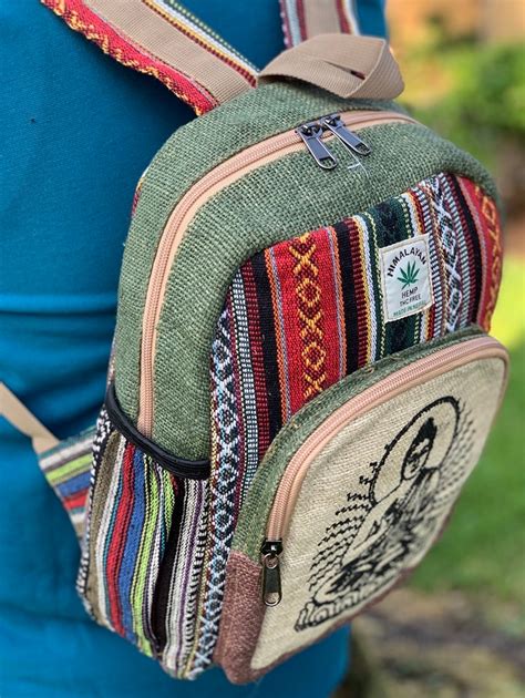 Unique Himalaya Hemp Backpack Small Backpack Hippie Backpack Etsy Canada