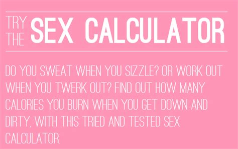 Sexcalculator Co Uk A Sex Calories Calculator By Uk Medix