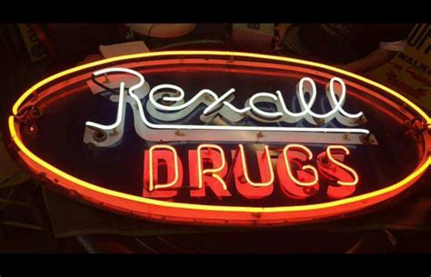 Rexall Drugs Neon Sign Neon Signs Illuminated Signage Signage