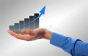Man Holds The Chart Stock Image Image Of Business Profit 35015275