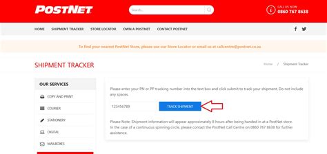 PostNet Southern Africa Shipment Tracker – South Africa Status Check