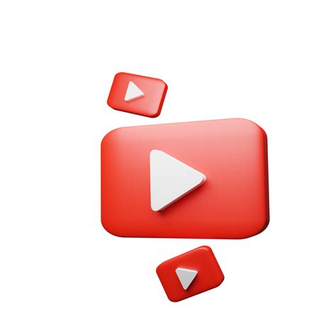 3d Youtube Logo Icon Isolated On Transparent Background 37796034 Png