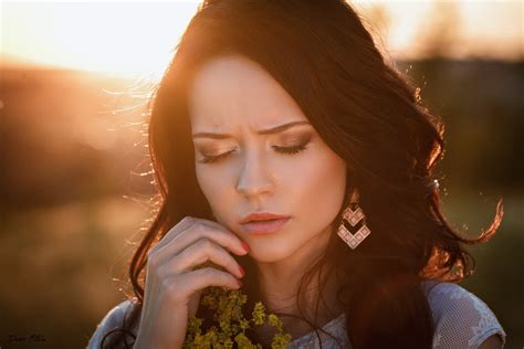 Wallpaper Face Sunlight Women Model Closed Eyes Angelina Petrova