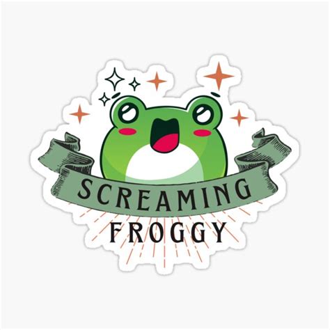 Screaming Froggy Sticker For Sale By Megamindt Redbubble
