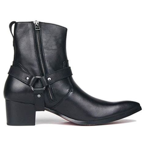 Handmade Mens Black Leather Ankle Boots, Men Ankle ...