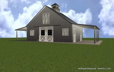 The four major types of roofs used for barns are gable, hip, shed, and gambrel. Van dhon: Complete 24 x 36 pole barn plans