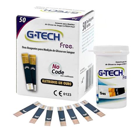 Tiras De Teste Glicemia G Tech Free Fita Glicose Unidades Gtech