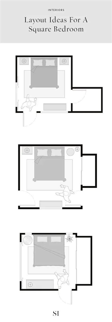 5 Layout Ideas For A 12 X 12 Square Bedroom W Floor Plans The