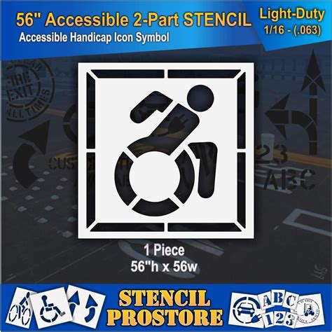 Pavement Stencils 56 In Accessible Icon Symbol Stencil