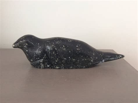 C1970s Vintage Inuit Canadian Soapstone Carving Of A Seal Etsy