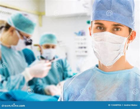 Male Surgeon In Operation Room Stock Photo Image Of Emergency
