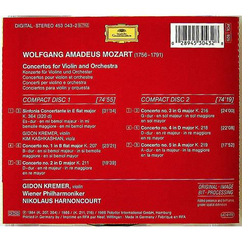 【中古】gidon Kremer ギドン・クレーメル ／ Mozart The 5 Violin Concertos 〔輸入盤cd〕 Y8658りずむぼっくす神戸元町店 通販