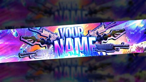 Fortnite Channel Art Banner Template Photoshop Youtube