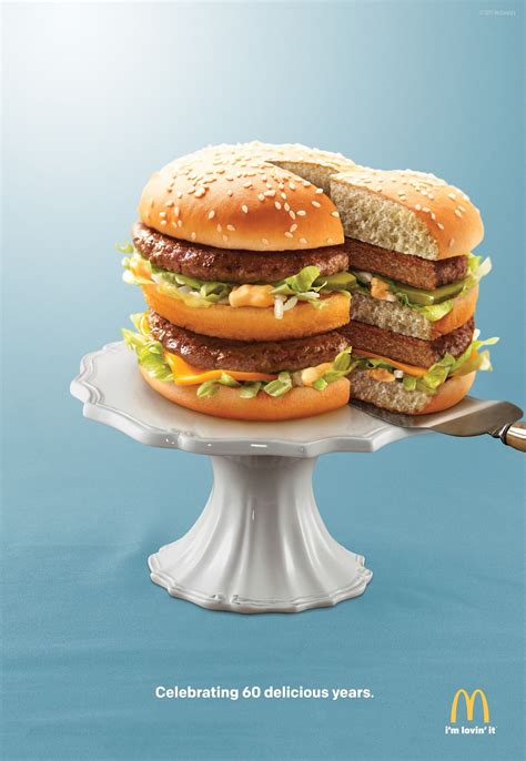 Mcdonalds Big Mac Slice Food Advertising Food Big Mac