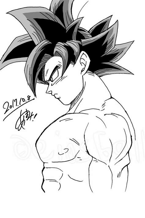 Goku Ultra Instinct Goku A Lapiz Goku Dibujo A Lapiz Dibujo De Goku