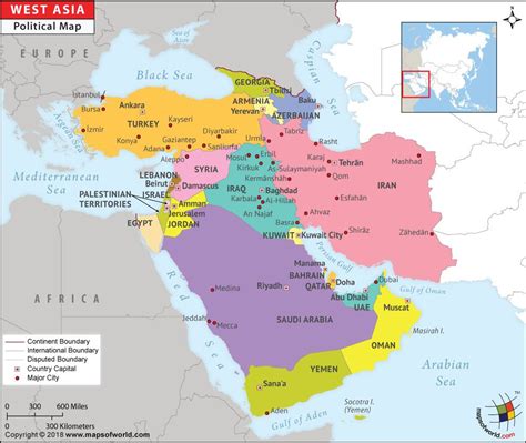 West Asia Political Map