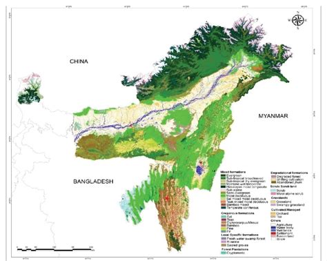 Vegetation Type And Land Use Map Of Northeast India 5 Download