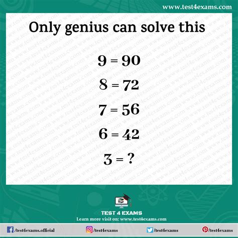 Only Genius Solve Tricky Math Puzzle Brain Teaser Math Test 4 Exams