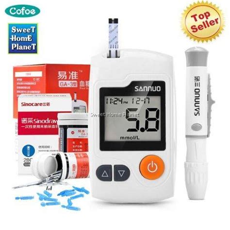 Cofoe Yili Blood Glucose Monitor With Pcs Test Strips Pcs Needles