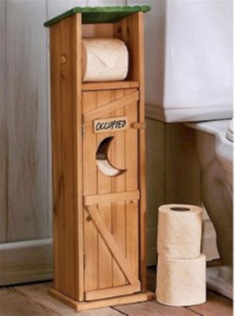 The copper and wooden bead touches can bring personality to even the smallest bathrooms. primitive bathroom decor #Primitivebathrooms | Outhouse ...