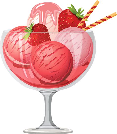 Download High Quality Ice Cream Sundae Clipart Strawberry Transparent