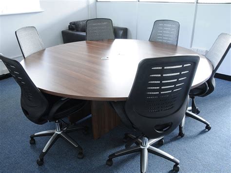 Tcs Round Meeting Office Table On Arrowhead Base Rapid Office Furniture