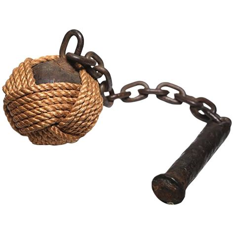 Late 19th Early 20th Century Cast Iron Prison Guard Ball And Chain