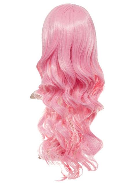 pastel pink long curly party wig koko couture