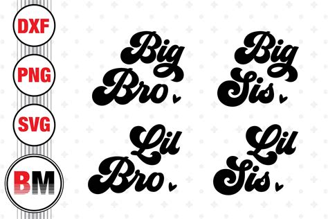 Brother Sister Svg Png Dxf Files By Bmdesign Thehungryjpeg