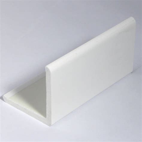 White Upvc Plastic 50mm X 50mm Rigid Corner Angle X 5m Length Plastic