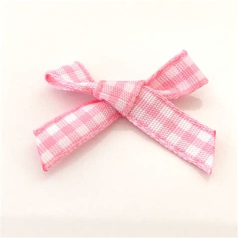 10 Pink Gingham Bows Pink Check Bows Pink Plaid Bows Etsy Pink