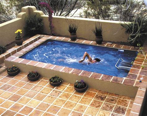 Partially In Ground Endless Pools® Model In Arizona Small Inground Pool Swimming Pools